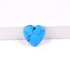 20mm Cristales Naturales Piedra Bruta Corazón Adornos Piedra Natural Forma de Corazón Accesorios para Joyería DIY con Agujeros Corazón Piedra de Palma