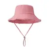 Chapéu de Pescador de Cor Sólida de Algodão com Borda Desfiada, Chapéu Bucket da Moda, Chapéu Panamá para Exterior, Chapéu de Sol de Verão de Alta Qualidade de Fábrica e Proteção Solar