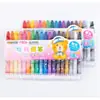 Chenqi Papelería Nuevo Producto Oso Lindo Crayón Giratorio de 18 Colores Pincel de Pintura para Niños Libro de Pintura Gratis Premio 8118