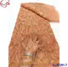 Encaje Francés Retro Totalmente Lentejuelado Bordado con Lentejuelas Tela de Encaje con Lentejuelas Nupcial