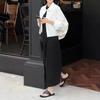 25122 belleza grande yiyuan 2025 primavera nuevo versión coreana de manga corta vestido largo camisa abrigo estilo extranjero mujeres