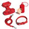 Novo Conjunto de Quatro Peças para Animais de Estimação Coleira à Prova d'Água Anti-Mordida para Cães Pequenos Leash de PVC para Cães