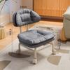 Taburete Pequeño Giratorio con Ruedas, Taburete Bajo para Niños, Taburete Doméstico para Cambiarse los Zapatos, Taburete Móvil para Sofá, Silla con Soporte Lumbar y Respaldo