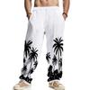 Pantalones Casuales Deportivos para Hombre con Estampado Hawaiano, Sueltos y Transpirables, de Algodón y Lino, de Cuatro Estaciones, Más Vendidos en Amazon Transfronterizo