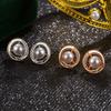 Tiktok Nuevos elegantes aretes de botón de cuentas de onda elegantes simples de alta calidad aretes elegantes de celebridad de Internet joyería para la oreja al por mayor