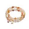 Pulsera de Cristal de Doble Capa para Mujer, Estilo de Lujo Ligero de Nicho, Nuevo Modelo 2026, Pulsera de Amistad Apilable con Cuentas
