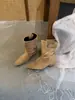 Botines Nuevos para Otoño/Invierno 2026 de Punta Cuadrada con Bloques de Color para el Trabajo Botines de Tacón Grueso con Hebilla de Cinturón Botas de Ajuste Delgado