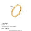 Moda Ins Europea y Americana Lujo Accesible Elegante Joyería de Anillo Acero Inoxidable Chapado en Oro de 18K Circonita Anillo Delgado de Círculo