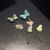 Pendientes de Borla Mariposa Gota de Aceite de Circonita de Aguja Plateada, Pendientes Versátiles y Frescos, Pendientes de Nicho de Moda y de Alta Gama