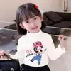 Y2527# camiseta interior para niñas primavera y otoño nueva camiseta de manga larga para niños terciopelo alemán niños medianos y grandes primavera top versátil camiseta