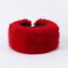 Sombrero de Invierno y Otoño Transfronterizo de Piel Sintética de Zorro Gruesa con Protección para Orejas Anillo Diadema Cinta para el Cabello Sombrero de Copa Vacío Comercio Exterior