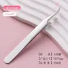 Pinzas para extensiones de pestañas, rizador de pestañas, pinzas de acero inoxidable, pinza de pluma dorada de delfín, pegatinas de floración, herramientas de belleza decorativas