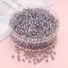 Grânulos de vidro para pintura preenchidos com prata 3mm, grãos de painço, DIY caseiro, contas soltas para bordar à mão, materiais para acessórios de joias