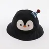 Chapéu de Pescador para Bebê Estilo Fino de Primavera e Outono Super Fofo Proteção Solar para Meninos Chapéu Balde de Pinguim Adorável Chapéu de Sol para Menininho
