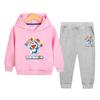 Meninos e Meninas Esporte Terno Primavera e Outono Novo 2022 Outono Moda Crianças com Capuz Calça Moletom Casual Conjunto de Duas Peças