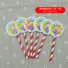 Amor estrella de cinco puntas copo de nieve Bandera para pastel de piruleta tarjeta de fiesta de cumpleaños bandera de decoración de mesa de postres