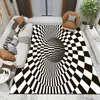 Alfombra para sala de estar con diseño de vórtice visual nuevo transfronterizo 3D tridimensional trampa manta de cabecera de dormitorio alfombrilla de suelo divertida Amazon