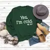 Amazon Cross-Border Outono e Inverno Tops Femininos Comércio Exterior Outono e Inverno Sim Estou com Frio Estampado Casual Solto Moletom
