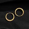 Aretes de aro liso de plata esterlina 925 nueva explosión aretes con textura esmerilada aretes de arena brillante viento frío accesorios para mujer