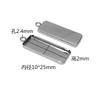 Acero inoxidable rectangular transfronterizo para comercio exterior con anillo para colgar, colgante rectangular para gema, accesorios de joyería DIY