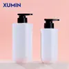 Xumin Packaging - Botella de gel de ducha transparente de 300 ml, botella de champú, botella de prensa PET de gran capacidad de 500 ml, botella de loción