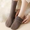 Meias Femininas Outono e Inverno Cor Sólida Algodão Meia-calça Meia de Toalha Absorvente de Suor Respirável Espessada Quente Feminina Meias Simples de Terry