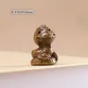 Sándalo Verde y Palo de Rosa Tallado Zodiaco Serpiente DIY Tendencia Nacional Llavero Personalizado Accesorio para Bolso Serpiente de Dibujos Animados Accesorio para Teléfono