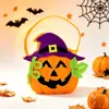 Decoração de Halloween Bolsa de Feltro Personalizável Festa Infantil Atmosfera Adereço de Foto Laranja Saco de Doces