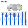 Set Británico de 7 Piezas Cabezal de Rectificado Soldado de Diamante Azul Pluma de Rectificado Neumática Aguja Lima Rotatoria Varilla de Rectificado Pulido Desbarbado Fresadora