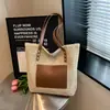 Bolsa Grande de Palha Trançada Vazada para Mulheres 2026 Nova Bolsa de Palha de Verão Bolsa de Ombro Tote para Férias na Praia