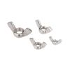 Tuerca de tornillo manual de acero inoxidable 304, lingote de cuerno, tapa de tornillo manual DIY, tuerca de mariposa de zinc blanco de alta resistencia