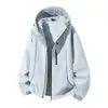 Cortavientos exterior estilo americano para hombre, nueva colección otoño/invierno 2026, moderno y elegante, a prueba de viento, y disponible como conjunto para parejas, con diseño de capucha