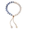 Una pulsera de moda super flash de cristal azul estilo coreano simple de alto sentido para damas
