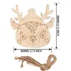 Etiquetas Colgantes Navideñas de Madera Transfronterizas Etiquetas Pequeñas de Madera Colgante Grabado Manualidades Joyería Regalos Procesamiento Hueco Láser