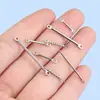 Varilla de Conexión de Acero Inoxidable de Doble Agujero con Cuentas Accesorios para Joyería de Aretes Collares Conector de Arete Accesorios de Colgante de Borla