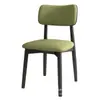 Silla de Comedor de Acero al Carbono Color Crema, Elegante Juego de Mesa y Sillas de Comedor, Silla de Comedor de Diseño para el Hogar, Silla Tapizada de Lujo Ligero de Gama Alta