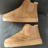 En nombre de la etiqueta en stock y entrega rápida comercio exterior color liso suela gruesa franela cinturón elástico casual cómodo botas de nieve una generación de pelo