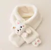 Cachecol Infantil Estilo Outono e Inverno Meninas e Meninos Estilo Coreano Crianças Bebês e Meninas Cachecol Quente de Pelúcia Outono e Inverno