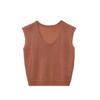 EVERTRUE Suéter Listrado 2024 Verão Estilo Coreano Novo Decote em U Solto Camiseta de Manga Curta Feminina 65319