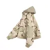 Ropa Vintage 25 Invierno Nuevo Camuflaje Falso Dos Piezas con Capucha Chaqueta de Algodón Pareja Estilo Americano Marca de Moda Cálido Casual Abrigo de Algodón