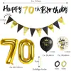 Set de Globos para Celebración de 18 Cumpleaños Transfronterizo Negro y Dorado, Globos de Foil con Números Dorados, Pancarta Negra y Dorada, Suministros para Fiesta de Cumpleaños