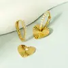 Pendientes en Forma de Corazón Ouyini Plata de Ley 925 Otoño e Invierno Lujo Ligero Pendientes de Gama Alta para Mujer Pendientes de Diseñador Qingdao Wholesale