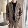 Chaqueta de Traje de Lana Superior para Hombre Otoño Invierno Estilo Ligeramente Maduro Sentido de Alta Gama Formal de Negocios Casual Chaqueta Moderna