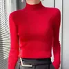 Nuevo Suéter Elegante de Punto Fino para Mujer, Estilo Primavera 2025, Cuello Semi-Alto Regular, Ajustado, Directo del Fabricante