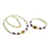 Conjunto de Duas Peças Ai Yu de Colar e Pulseira de Ametista Natural e Pérola de Concha Branca para Mulheres, Atacado para E-commerce de Live Streaming S5062603