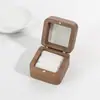 Caja de Anillo de Madera Maciza de Nogal de Fábrica, Caja de Joyería de Terciopelo con Dos Ranuras, Caja para Anillo de Diamante de Propuesta, Caja de Regalo