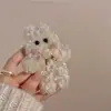 Bonito de pelúcia dos desenhos animados hairpin urso marrom boneca outono e inverno lado clipe patch bb clipe quebrado clipe de cabelo doce cocar
