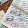 Pinza para el Cabello Hello Kitty Rosa y Azul, Dulce y Fresca, Lindo Estampado de Estrella de Cinco Puntas, Pinza de Pato, Pasador, Accesorio para el Cabello para Mujeres