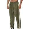 Amazon Transfronterizo Primavera y Verano Nuevo Popular en América Pantalones Deportivos y Casuales de Pana Finos a Rayas Holgados para Salir