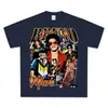 Camiseta Estampada Retro Americana de Bruno Mars Manga Corta Cuello Redondo Sudadera con Capucha Algodón 250g